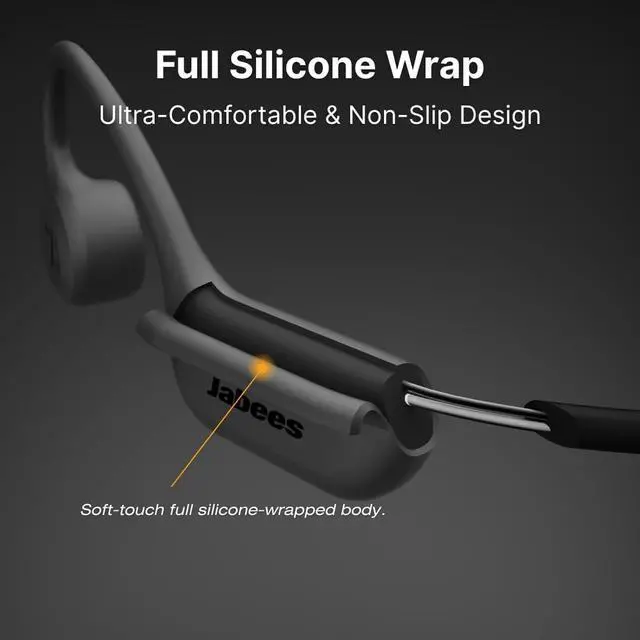 Alt view image 5 of 6 - 7Seven Bone Conduction Swimming Headphones, IP68 Waterproof, 32GB MP3 Player, Bluetooth 6.0, Multi-Point Pairing, Open Ear Sport Headphones with Mic for Swimming, Running, Cycling
