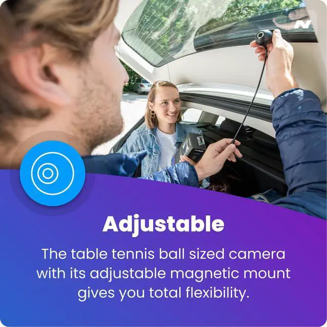 Alt view image 6 of 6 - Rear Window Camera | Compatible with 322GW, 422GW, 522GW, 622GW Dash Cams | Full Rear View Coverage, 140° Wide Angle, Magnetic Mount, 6.5m Cable, Series 2 Add-On Module