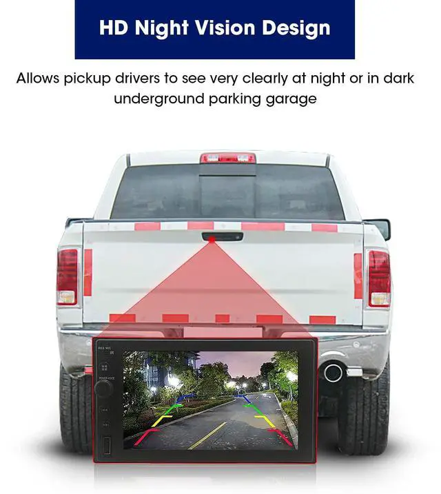 Alt view image 4 of 6 - Tailgate Handle with Rearview Backup Camera for Dodge Ram | Compatible for Dodge Ram 1500 (2009-2017), 2500 3500 (2010-2017), RCA Connector