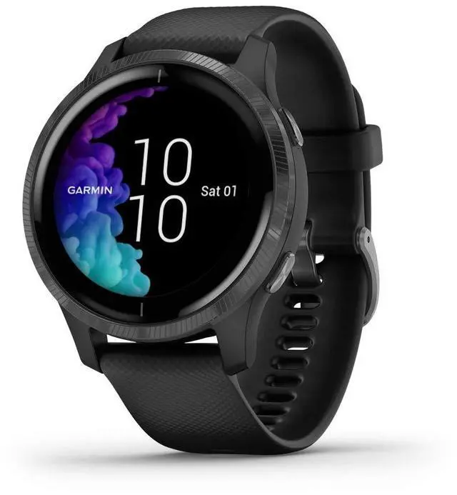 Main image of 010-02173-11 Venu, GPS Smartwatch with Bright Touchscreen Display, Features Music, Body Energy Monitoring, Animated Workouts, Pulse Ox Sensor and More, Black