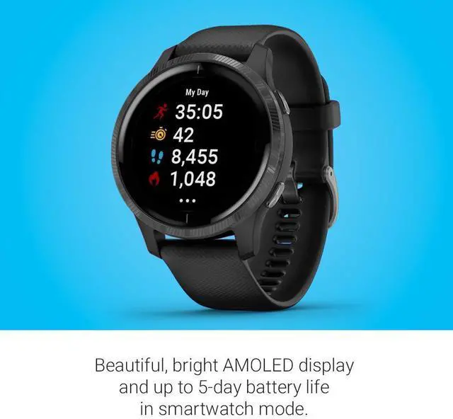 Alt view image 3 of 6 - 010-02173-11 Venu, GPS Smartwatch with Bright Touchscreen Display, Features Music, Body Energy Monitoring, Animated Workouts, Pulse Ox Sensor and More, Black