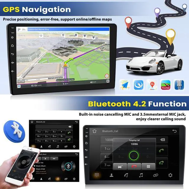 Alt view image 5 of 6 - 2+64G Android 13 Car Stereo for Ford Fusion Mondeo 2013-2019 with Wireless CarPlay Android Auto, 9 Touchscreen in Dash GPS Radio with WiFi Mirror Link Bluetooth FM RDS HiFi EQ SWC + Backup Camera