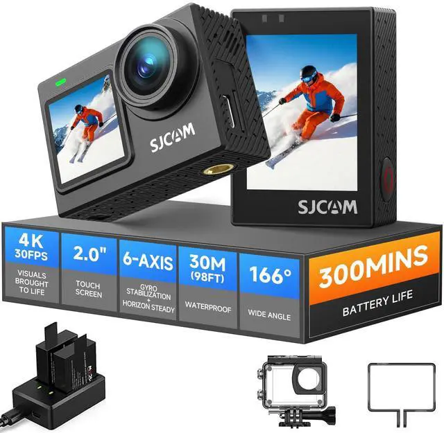 Main image of SJ6 Ultra Essential Combo, 4K Action Camera, 20MP Dual Screen Vlog Camera with SteadyMotion 2.0 & 45° Horizon Correction, 166° FOV, Voice Control, 5G WiFi, 98FT Underwater Waterproof Camera