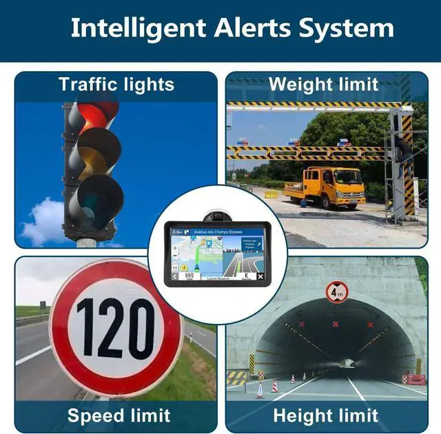 Alt view image 4 of 6 - GPS Navigation for Car,Latest 2026 Map, 9 inch Touch Screen Real Voice Spoken Turn-by-Turn Direction Reminding Navigation System for Cars, GPS Satellite Navigator with Free Map Update