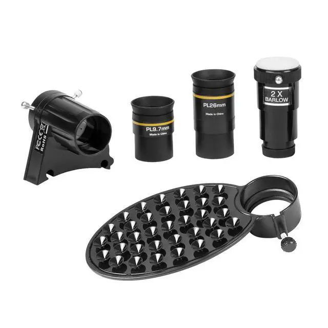 Alt view image 5 of 6 - National Geographic NT114CF 114mm Reflector Telescope Carbon-Fiber Tube, 500mm Focal Length (f/4.4), Includes 2 Plssl Eyepieces, 2 Barlow Lens, Red-Dot Finder, Smartphone Adapter & Tripod