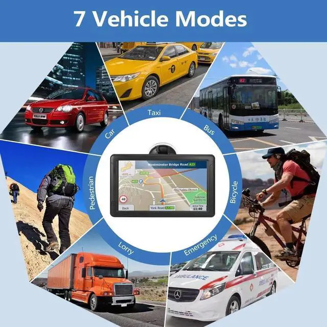 Alt view image 4 of 6 - 9-Inch Car GPS Navigator for Car Truck RV,2026 Maps (Free Updates) | Support Voice Turn Direction Guidance/Speed and Red Light Warning/Custom Truck Routing,2025 Maps (Free Updates)