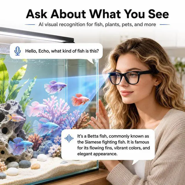 Alt view image 5 of 6 - AI Smart Glasses with Camera, 13MP HD Capture, 4K EIS Video, Photochromic | Object Recognition, Real-Time Translation, AI Assistant, Dual Open-Ear Speakers, Bluetooth, IP66 Water Resistance, Sunglasse