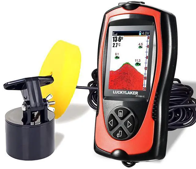 Main image of Portable Display Fish Finder Boat Handheld Transducer Fish Finders Kayak Water Sensor Depth Finder LCD Wired Cable Ice Sea Fishing