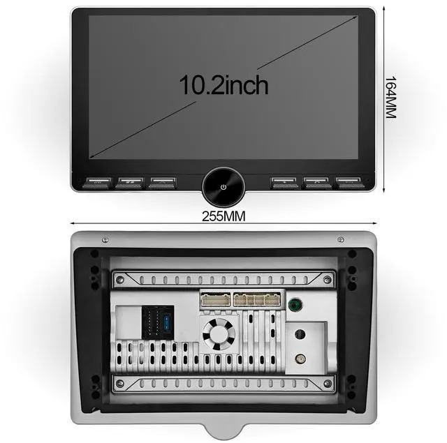 Alt view image 2 of 6 - 10inch 4Core 2+32GB IPS Full Touch Screen Android Car Radio Audio Video Stereo Player for Double Din Raido Model with CarPlay Android Auto WiFi BT MirrorLink Split Screen PIP GPS Navigation