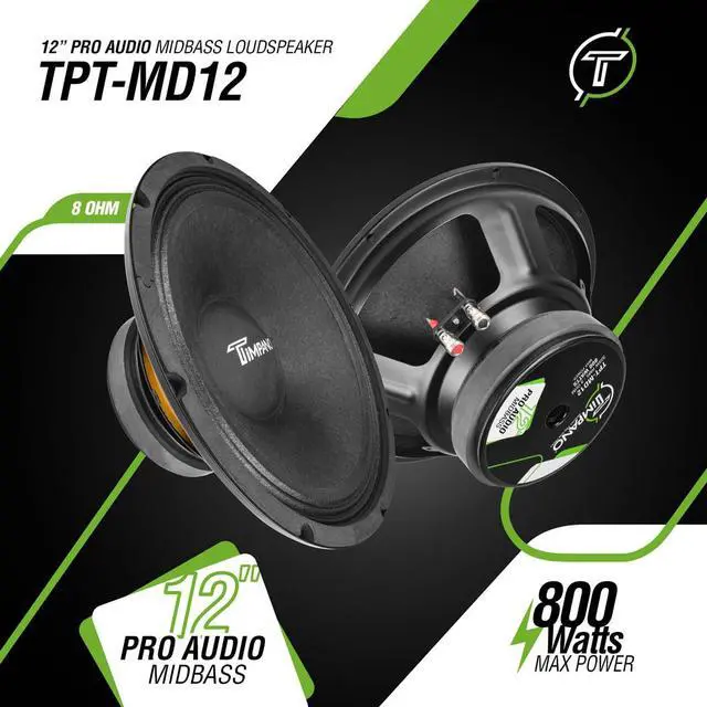 Alt view image 2 of 6 - 12 Inch Midbass Speaker TPT-MD12 800 Watts, 8 Ohm, Mid Bass Loudspeaker for Pro Car Audio (Single)
