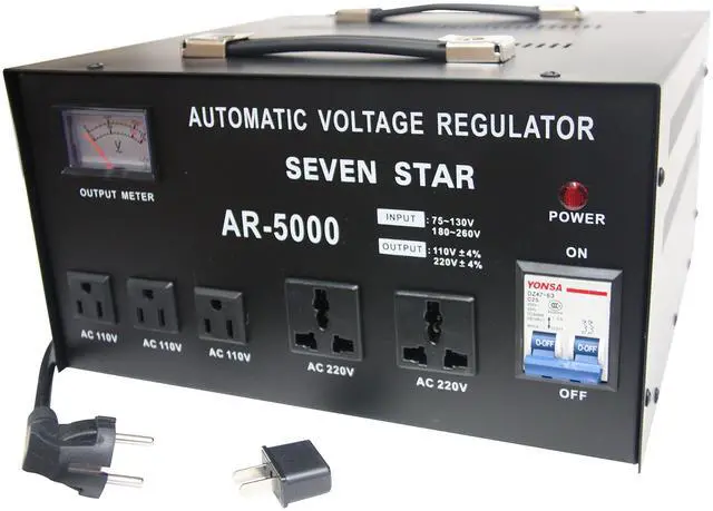 Main image of SEVENSTAR AR 5000W Heavy Duty Voltage Reglator/Stabilizer with Built-in Step Up/Down Voltage Transformer