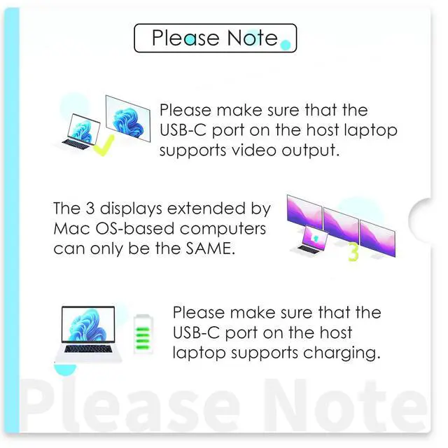 Alt view image 4 of 6 - USB C Docking Station 3 Monitor with 100W PD, USB-C Laptop Dock Triple Display for Dell Hp Lenovo Windows, Type C Adapter Hub - Dual HDMI, DisplayPort, Ethernet, 4 USB3.0, SD/TF Slot, Audio | Laptop D