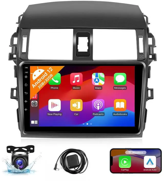 Main image of 8Core Android Car Radio for Toyota Corolla 2009 2010 2011 2012 2013 | (Not Fit J.B.L) 2G+32G 9inch IPS Screen for Corolla Stereo with CarPlay,Android Auto,Bluetooth,FM,GPS,WiFi,SWC,Camera