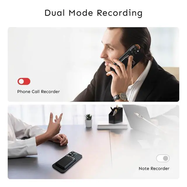 Alt view image 2 of 6 - UMEVO Note Plus AI Voice Recorder: Unlimited Transcribe & Summarize, AI Note Taking Device 64GB with Case, App Control, 140 Languages for Calls, Lectures, Meetings, Interviews (Rose Gold)
