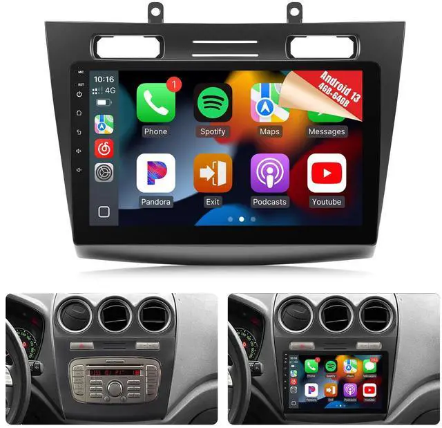 Main image of 8Core 4G+64G Android13 Car Stereo for Ford Transit Connect 2010-2013 | 10.1" IPS Touchscreen for Transit Head Unit with Wireless Carplay, Android Auto, Bluetooth, FM, WIFI, GPS, SWC, MirrorLink