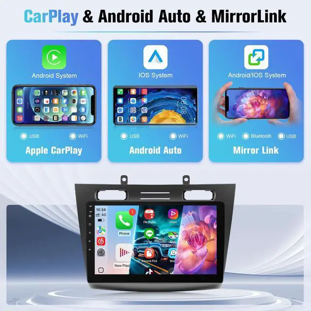 Alt view image 3 of 6 - 8Core 4G+64G Android13 Car Stereo for Ford Transit Connect 2010-2013 | 10.1" IPS Touchscreen for Transit Head Unit with Wireless Carplay, Android Auto, Bluetooth, FM, WIFI, GPS, SWC, MirrorLink