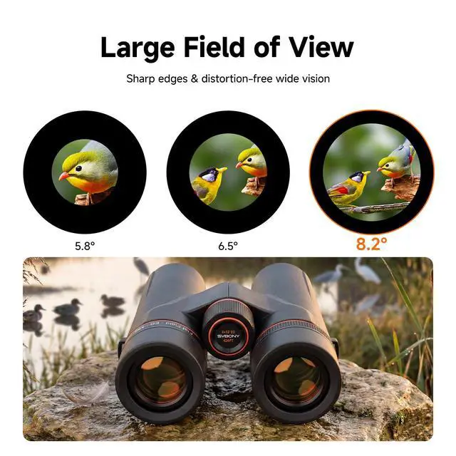 Alt view image 3 of 6 - SA207 8x32 APO Flat Field Binoculars, ED Glass for Bird Watching | Wildlife, Adults, FBMC & Phase Coating Dielectric Coating, Color Accuracy, Compact Waterproof Binocular,Magnesium Alloy(557g)