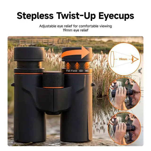 Alt view image 5 of 6 - SA207 8x32 APO Flat Field Binoculars, ED Glass for Bird Watching | Wildlife, Adults, FBMC & Phase Coating Dielectric Coating, Color Accuracy, Compact Waterproof Binocular,Magnesium Alloy(557g)