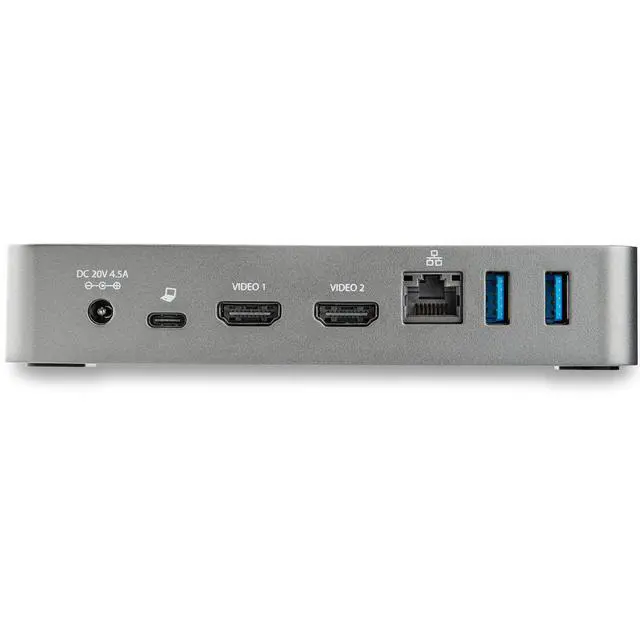 Alt view image 3 of 6 - USB-C Dock - Dual Monitor 1080p HDMI Laptop Docking Station - 65W Power Delivery - 1x USB-C, 3x USB-A, Ethernet - Dual Video Display USB 3.1 Gen 1 Type-C Dock - Mac & Windows (DK30CHHPD)