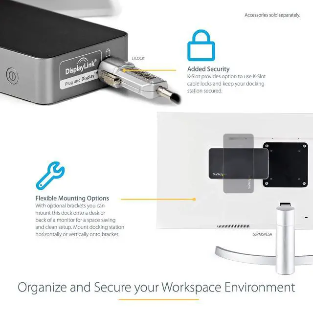 Alt view image 6 of 6 - USB-C Dock - Dual Monitor 1080p HDMI Laptop Docking Station - 65W Power Delivery - 1x USB-C, 3x USB-A, Ethernet - Dual Video Display USB 3.1 Gen 1 Type-C Dock - Mac & Windows (DK30CHHPD)