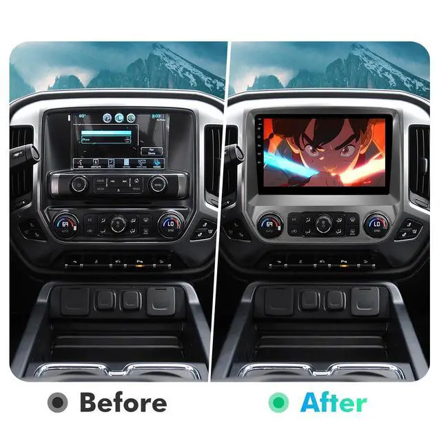 Alt view image 2 of 5 - 10.1 Inch IPS Touchscreen Android 12 Car Stereo for Chevrolet Silverado/GMC Sierra 2014-2018 with Wireless CarPlay & Android Auto 2+32GB Car Radio, Support GPS, WiFi, Bluetooth, FM, Backup Camera