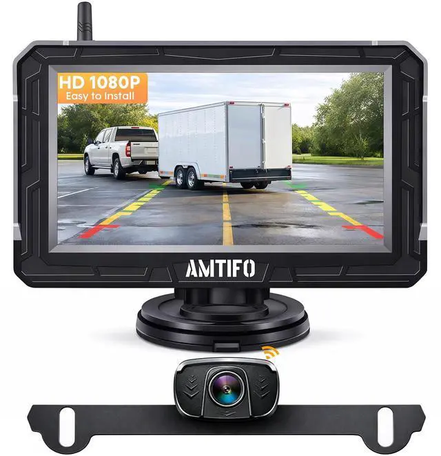 Main image of Wireless Backup Camera Truck Hitch Trailer - Easy Install Digital Stable Signal HD 1080P Car Rear View Camera with 4.3 Inch Monitor System - A18
