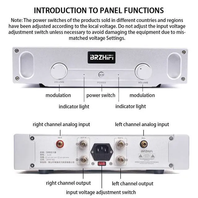 Alt view image 6 of 6 - A1S Pure Class A Power Amplifier 20W×2 2.0 Channel Stereo Amp | Reference classic circuit | Compatible with desktop and bookshelf speakers | Color: Silver