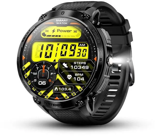 Main image of Bravo XL 2 Smartwatch for Men, Big Face Tactical Smart Watch, 720mAh 21-Day Battery, AMOLED Display, Built-in Flashlight, Bluetooth Calling, IP68 Water Resistant, for Android iPhone