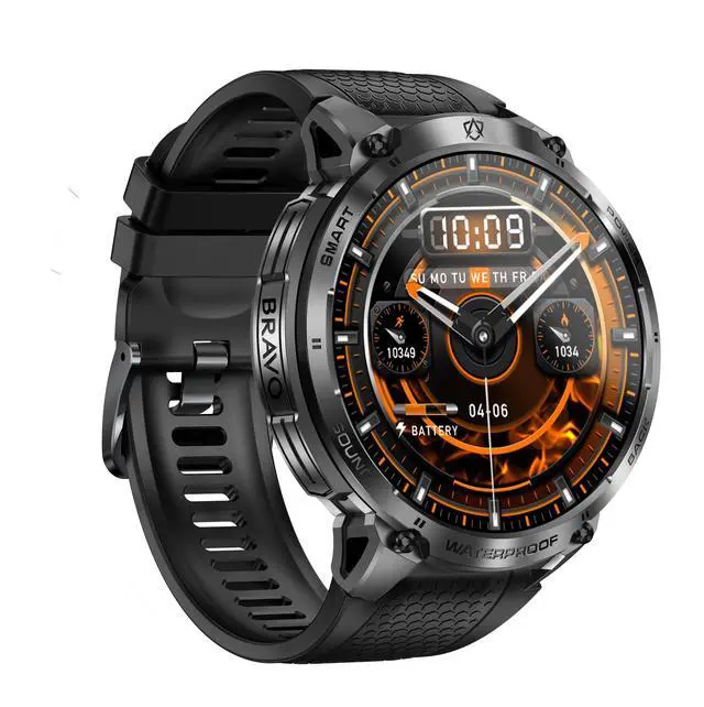 Alt view image 4 of 4 - Bravo XL 2 Smartwatch for Men, Big Face Tactical Smart Watch, 720mAh 21-Day Battery, AMOLED Display, Built-in Flashlight, Bluetooth Calling, IP68 Water Resistant, for Android iPhone