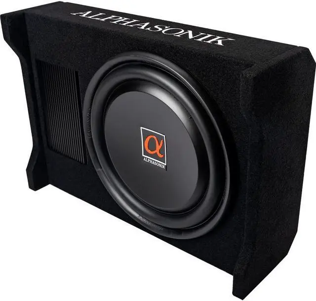 Main image of AS120A 12" 1500 Watts with a Built-in Amplifier Down-Firing Shallow Mount Enclosed for Tight Spaces in Cars and Trucks, Slim Thin Loaded Subwoofer Air Tight Sealed Bass Enclosure