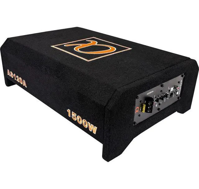 Alt view image 2 of 4 - AS120A 12" 1500 Watts with a Built-in Amplifier Down-Firing Shallow Mount Enclosed for Tight Spaces in Cars and Trucks, Slim Thin Loaded Subwoofer Air Tight Sealed Bass Enclosure