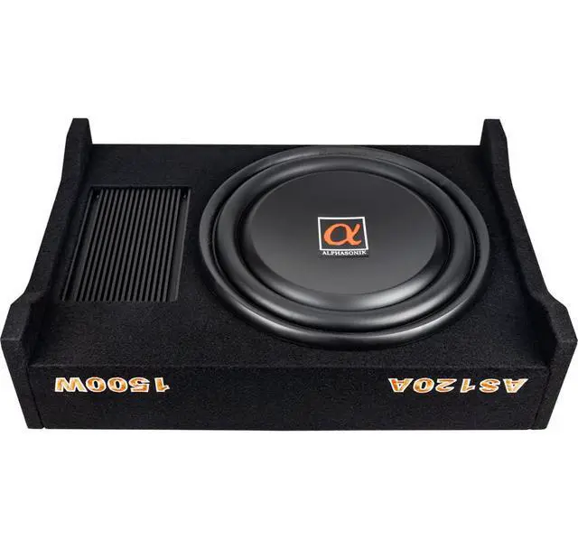 Alt view image 4 of 4 - AS120A 12" 1500 Watts with a Built-in Amplifier Down-Firing Shallow Mount Enclosed for Tight Spaces in Cars and Trucks, Slim Thin Loaded Subwoofer Air Tight Sealed Bass Enclosure