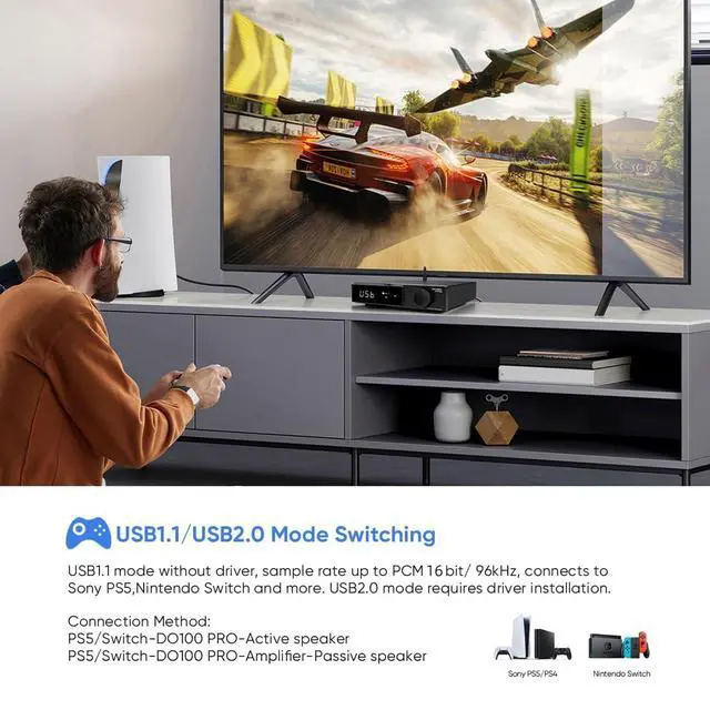 Alt view image 4 of 4 - SMSL DO100 PRO HiFi Balanced DAC with 2X ES9039Q2M & XMOS XU316, 768kHz/DSD512 USB Audio MQA Decoder Preamp, Bluetooth 5.1/Opt/Coax/HDMI ARC Input, RCA/XLR Digital-Analog Converter for PS5/Amp