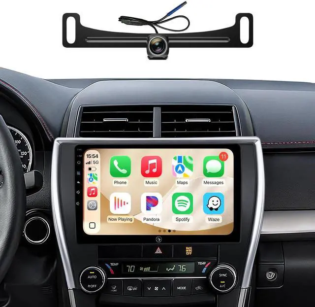 Main image of 10" Android 13 Car Stereo for Toyota Camry (2015-2017 LE/SE/XLE) Radio Upgrade with Wireless CarPlay Android Auto, QLED Touch Screen, GPS Navigation, 5G WiFi, 1080P Backup Camera