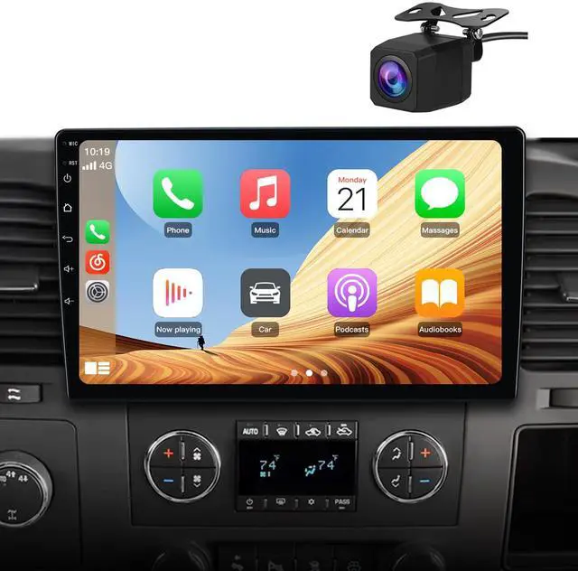 Main image of 4Core 64GB Car Radio Stereo for Chevy Silverado 2007-2013 Tahoe Equinox GMC Sierra Yukon 10 inch Touch Screen CarPlay Android Auto