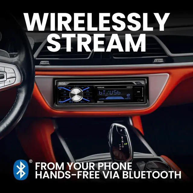 Alt view image 4 of 4 - 508UAB Car Stereo - Single Din, Bluetooth, CD Player, AM/FM Radio Receiver, Aux-in, USB, Built-in Microphone