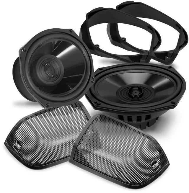 Main image of BHD14 Harley Davidson 6 x 9 Inch Saddlebag Speaker Kit Fits Select 2014+ Road Glide and Street Glide Motorcycles, 300 Watts of Power Per Pair, Full Range, 2 Way, Sold in Pairs