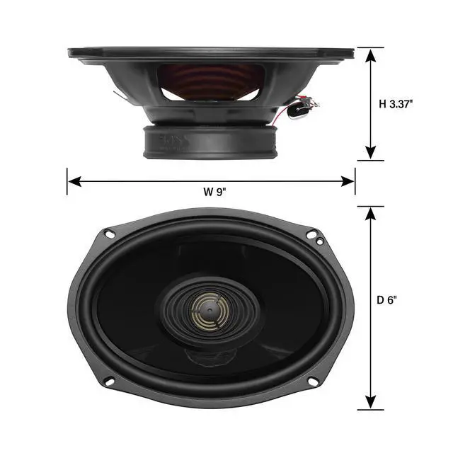 Alt view image 4 of 4 - BHD14 Harley Davidson 6 x 9 Inch Saddlebag Speaker Kit Fits Select 2014+ Road Glide and Street Glide Motorcycles, 300 Watts of Power Per Pair, Full Range, 2 Way, Sold in Pairs
