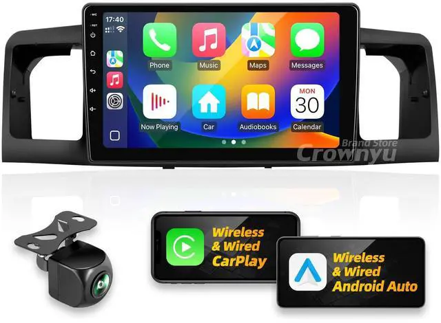 Main image of for Toyota Corolla 2004-2008 Radio Compatible with Wirelessly Carplay Android Auto,Car Stereo Upgrade Android Bluetooth Navigation Touchscreen GPS FM Multimedia Player Backup Camera Head Unit