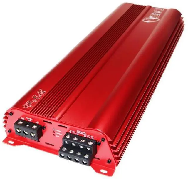 Main image of JP34 AB RED 4 Channel Car Audio Amplifier | 590W RMS Class AB Power Amp | Car Stereo Speaker Amplifier | High-Performance Automotive Sound