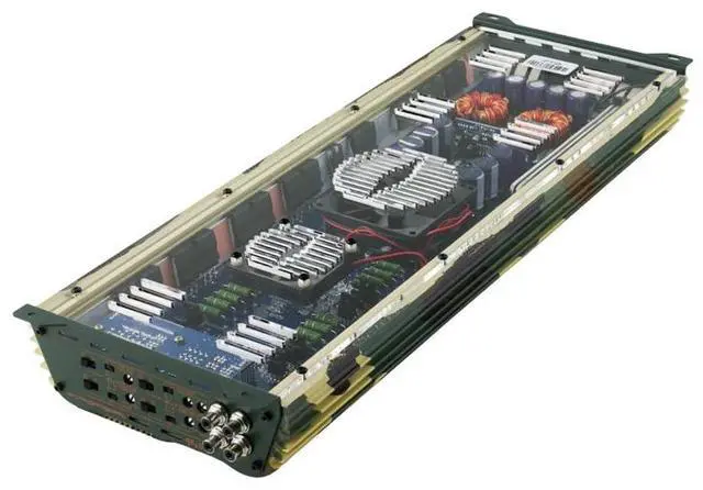 Alt view image 2 of 4 - JP34 AB CAMO 4 Channel Car Audio Amplifier | 590W RMS Class AB Power Amp | Car Stereo Speaker Amplifier | High-Performance Automotive Sound