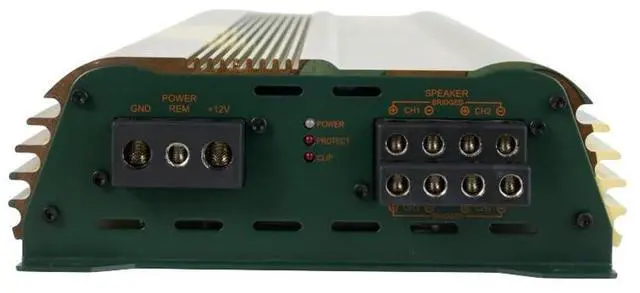 Alt view image 3 of 4 - JP34 AB CAMO 4 Channel Car Audio Amplifier | 590W RMS Class AB Power Amp | Car Stereo Speaker Amplifier | High-Performance Automotive Sound