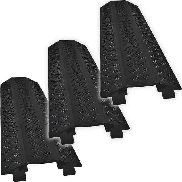 Main image of Drop Trak Cable & Hose Protector Cord Cover - Medium - Black - 3 Pack