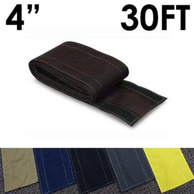 Alt view image 2 of 4 - 4" SafCord Carpet Cord Cover Strip Secure and Hide Floor Cables and Wires - 30 Feet - Black | Works only on Commercial Carpet, Barber and Loop Style Rugs