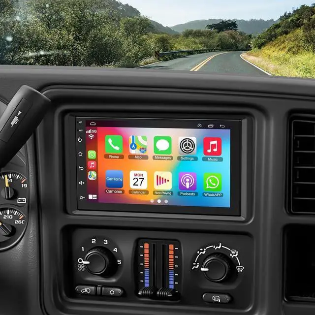 Main image of 8 Core Android 15 Car Radio for Chevrolet Chevy Silverado 1500/2500/3500 2003-2006, Tahoe 2003-2006, GMC Sierra 2003-2006, Yukon 2004-2006, 7'' Stereo with Carplay&Android Auto|5G WiFi|1080P Camera