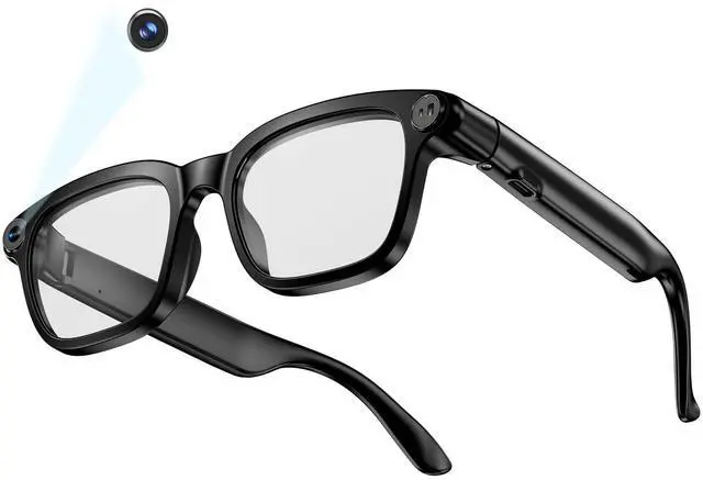 Main image of AI Smart Camera Glasses, 1080P HD POV Video Recording and Translator, Object Recognition, Bluetooth Audio for Music Calls, 290mAh Battery, Photochromic Lenses for Vlog, Travel and Work