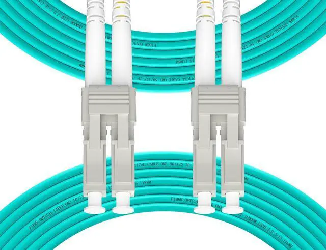 Main image of 200M(656ft) OM3 LC to LC Fiber Patch Cable, Multimode 50/125µm 10G/40G, OD-2.0mm Fiber Optic Cable Duplex Fiber Patch Cord LSZH