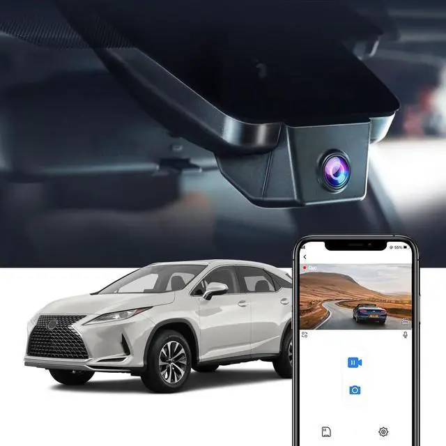 Main image of 4K Dash Cam Suitable for Lexus RX 350 450h 350L F Sport Luxury 2016 2017 2018 2019 2020 2021 2022 (Model B), 2160P Video WiFi, OEM Style, Parking Mode, Loop Recording, Plug&Play, 64GB Card