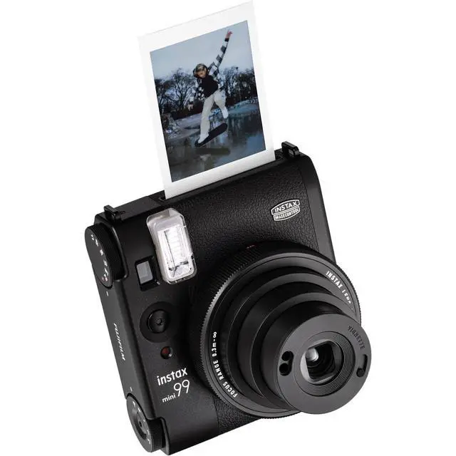 Alt view image 2 of 6 - Instax Mini 99 Instant Camera with Carrying Case + Fuji Instax Film Value Pack (20 Sheets) Accessories Bundle (Black)