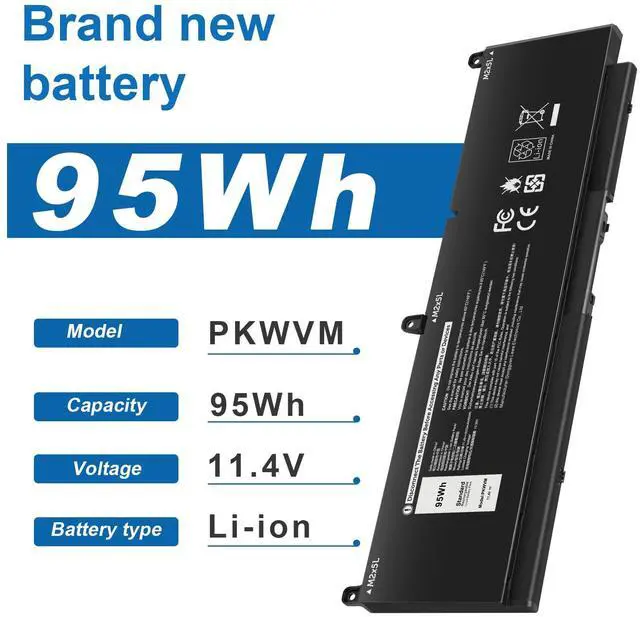 Alt view image 2 of 4 - PKWVM Laptop Battery Replacement for Dell Precision 7550 7560 7750 7760 Mobile Workstation P44E P93F P44E001 P44E002 P93F001 P93F002 C903V CR72X 0CR72X 0447VR 068N03 17C06 453-BBCQ